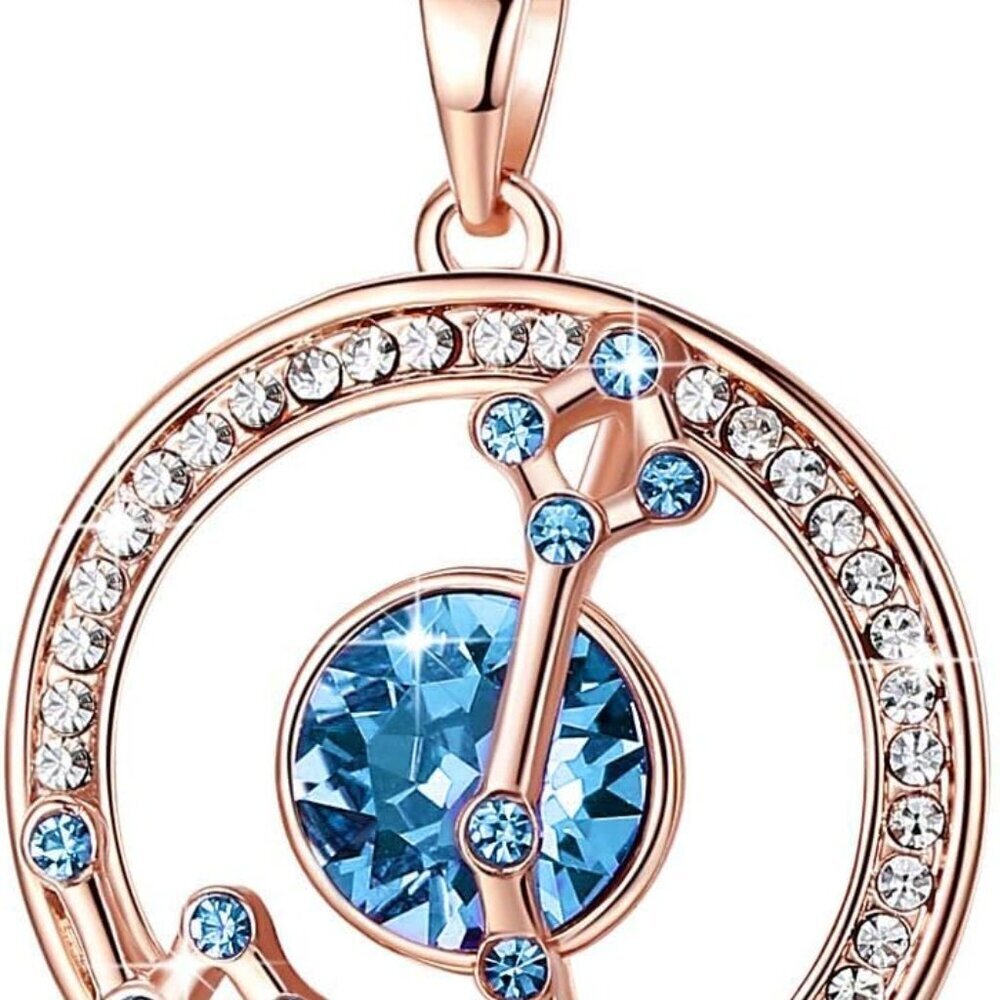 Superstar Zodiac Constellation Pendant Necklace Made with Premium Crystal Horosc